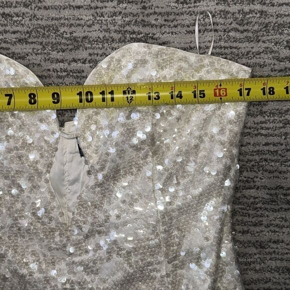 NWT Bardot Revolve Jinxa Mini Dress White Sequins XL - Picture 7 of 12